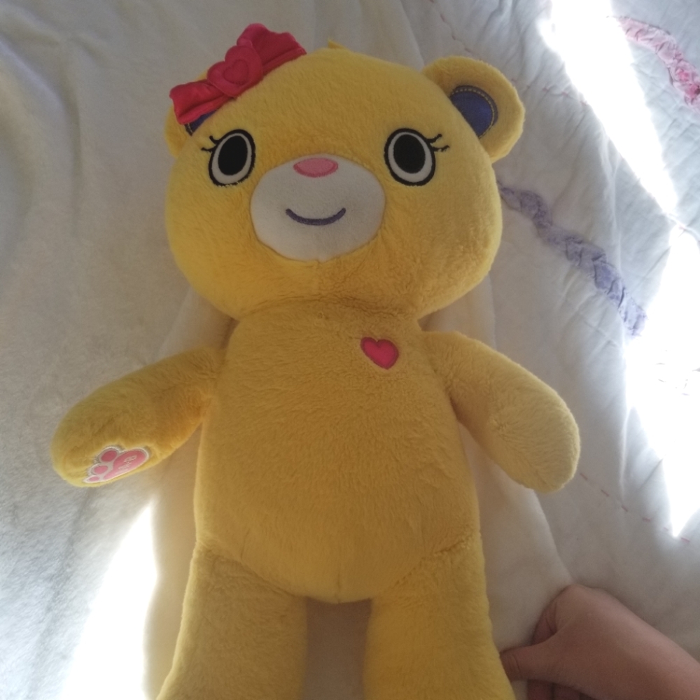Build A Bear Yellow Bear With Bow